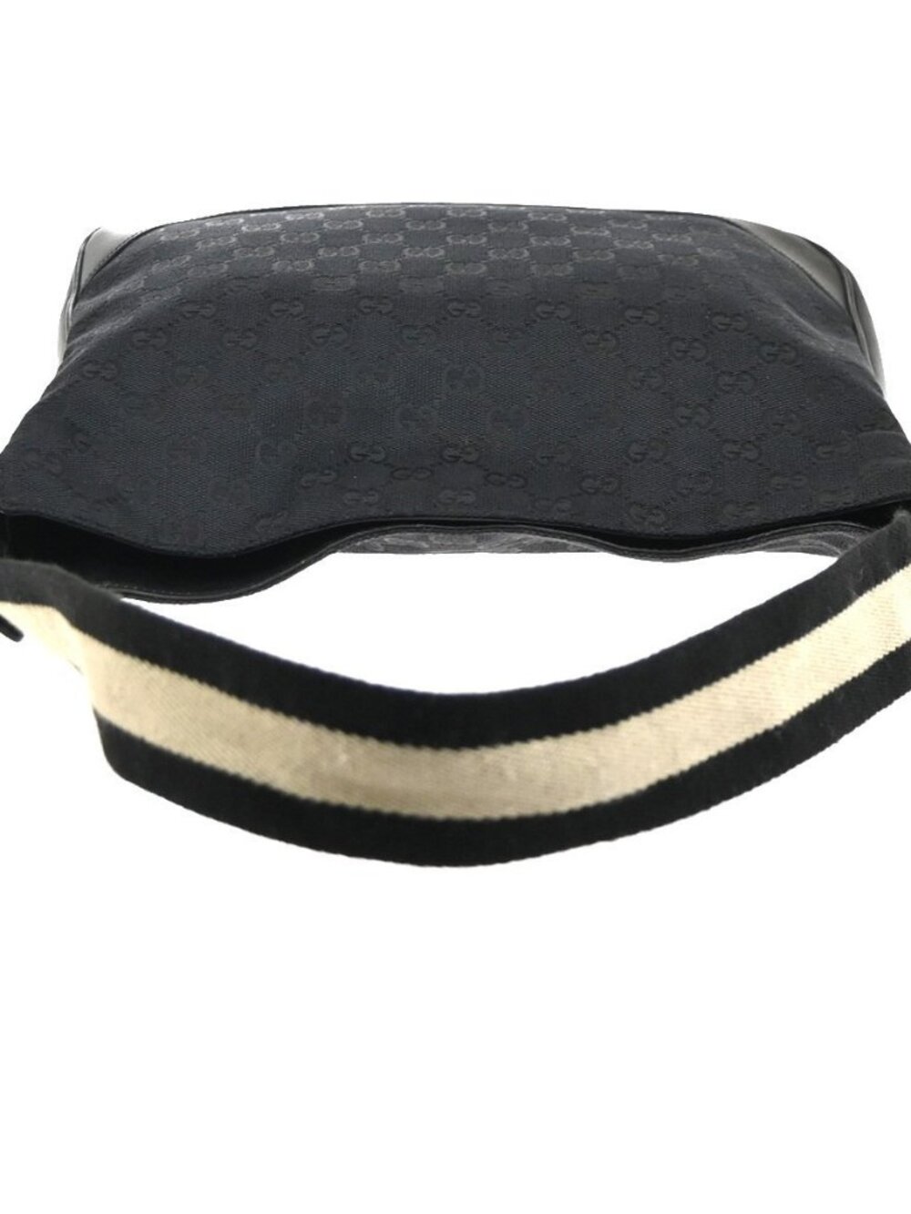 GUCCI GG Pattern Sherry Line Shoulder Bag Canvas Leather Black SHW Italy 32KC939 - Picture 5 of 15
